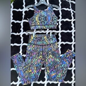 Colorful Snake Print Activewear Set